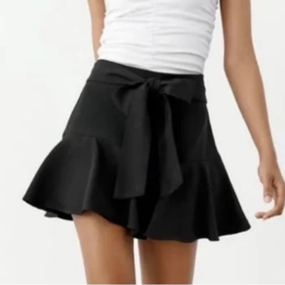 Zara Black Tie Skort